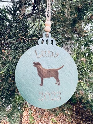 Dog Breed Personalized Custom Ornament Red Green White Holiday Christmas - image3